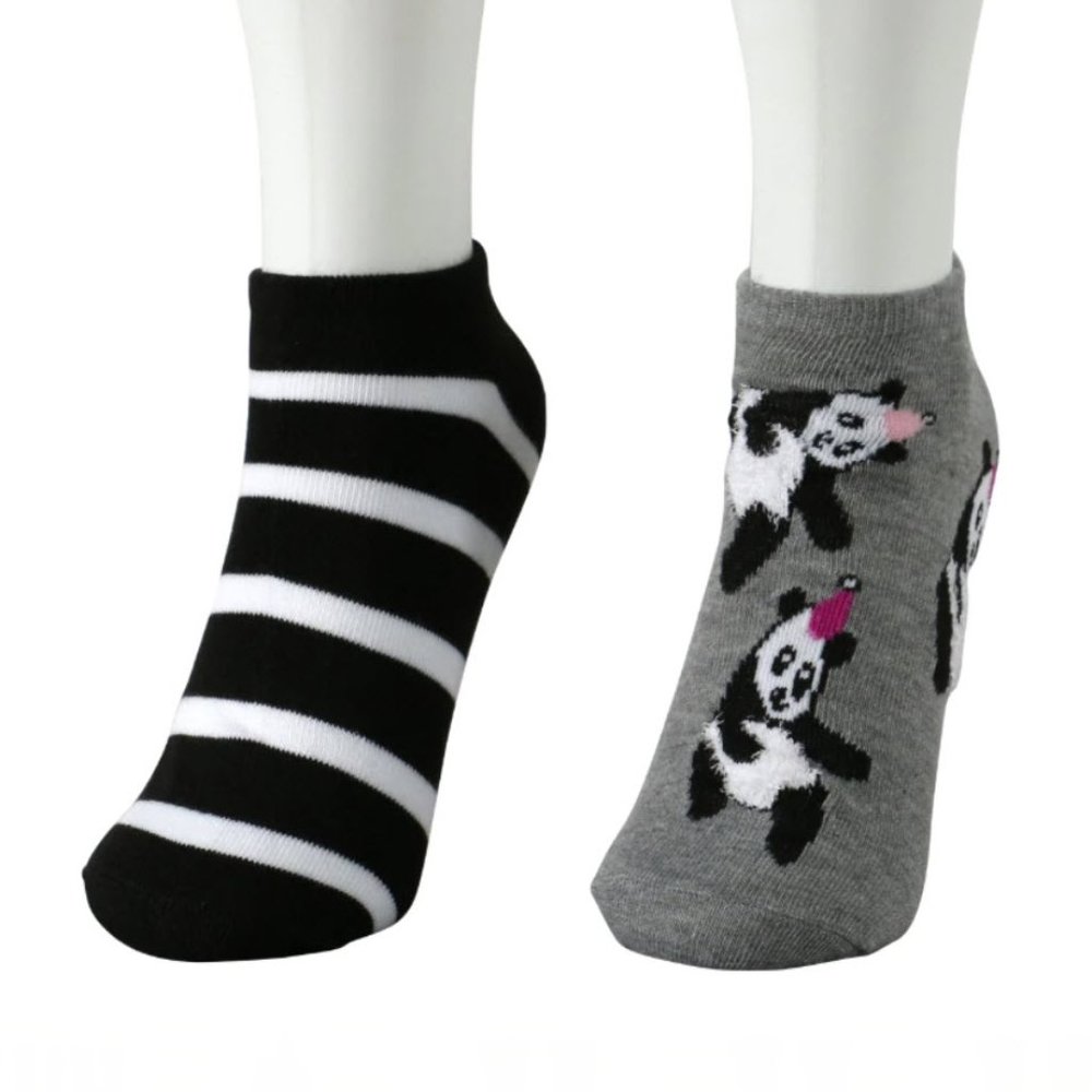 *3/$15* Fun Fuzzy Party Panda & Striped Socks - Picture 2 of 5